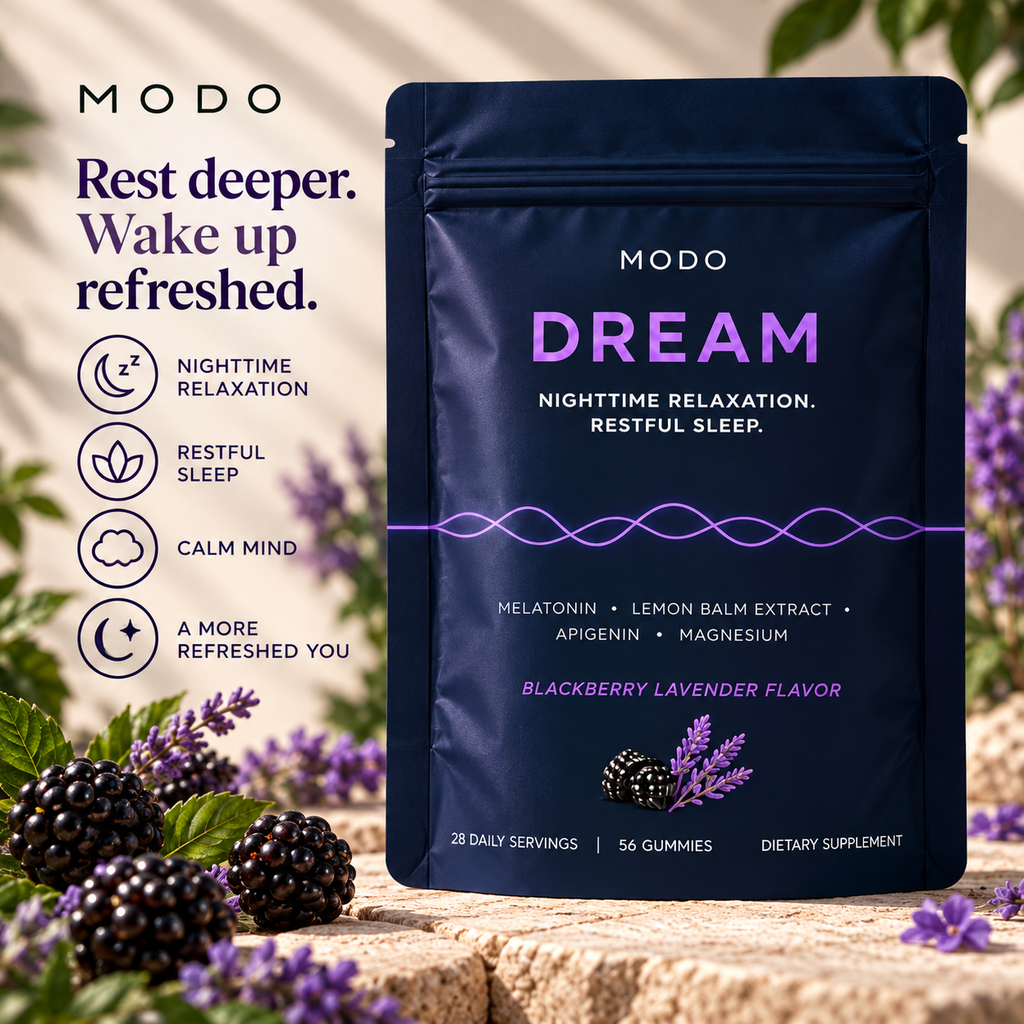 MODO Dream pouch with blackberries and lavender — nighttime relaxation, restful sleep