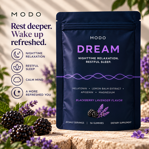 MODO Dream pouch with blackberries and lavender — nighttime relaxation, restful sleep